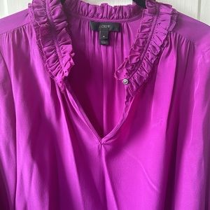 J.Crew 100% silk Fuschia Blouse